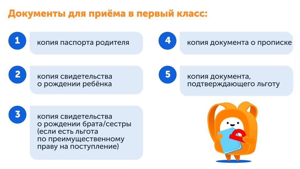 Как подать документы в первый класс