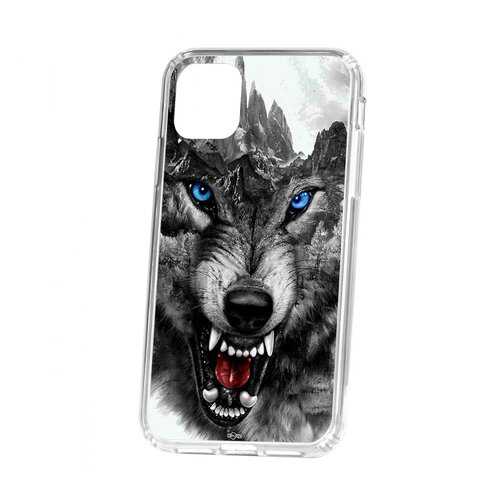 Чехол Apple iPhone 11 Kruche Print Волк в МТС