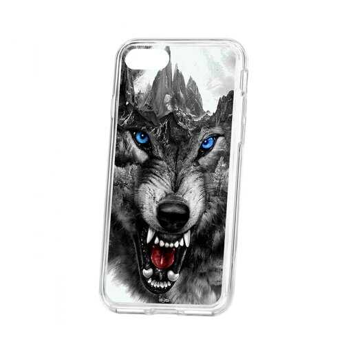 Чехол Apple iPhone 7 Kruche Print Волк в МТС