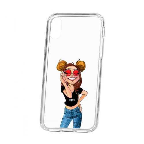 Чехол Apple iPhone X Kruche Print Smiling в МТС
