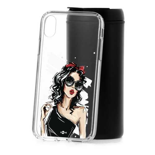 Чехол Apple iPhone XR Kruche Print Фэшн леди в МТС