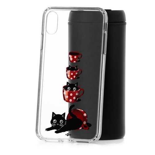 Чехол Apple iPhone XS Max Kruche Print Котенок в чашке в МТС