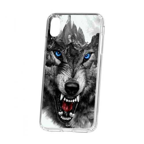 Чехол Apple iPhone XS Max Kruche Print Волк в МТС