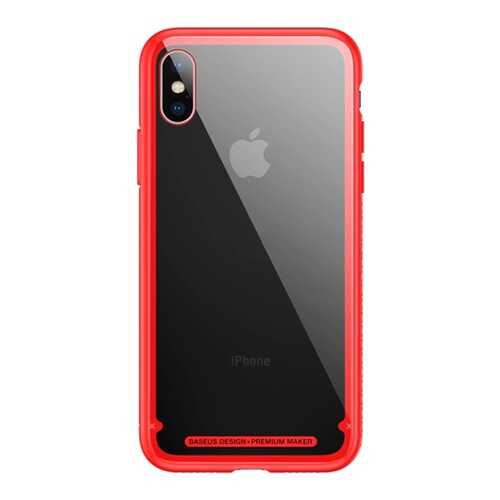 Чехол Baseus See-through Glass для iPhone X Red в МТС