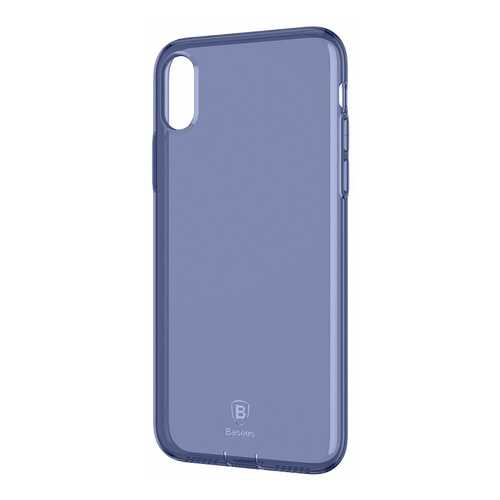 Чехол Baseus Simple Series Case Pluggy (ARAPIPHX-A03) для Apple iPhone X(Transparent Blue) в МТС