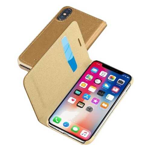 Чехол CELLULAR LINE BOOKESSIPH8N iPhone X Brown в МТС