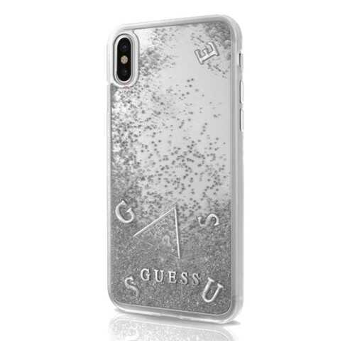 Чехол Guess Liquid Glitter для Phone X/Xs Transparen/Silver в МТС