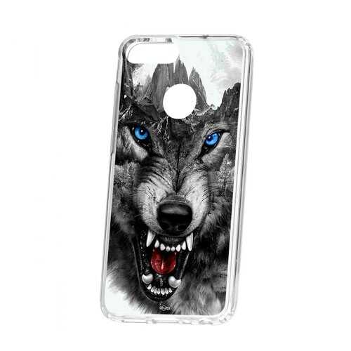 Чехол Huawei Honor 9 Lite Kruche Print Волк в МТС
