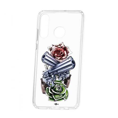 Чехол Huawei P30 Lite Kruche Print Карты деньги 2 ствола в МТС