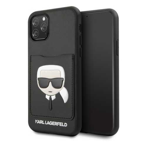 Чехол Karl Lagerfeld PU Leather Iconik (KLHCN65CSKCBK) для iPhone 11 Pro Max (Black) в МТС
