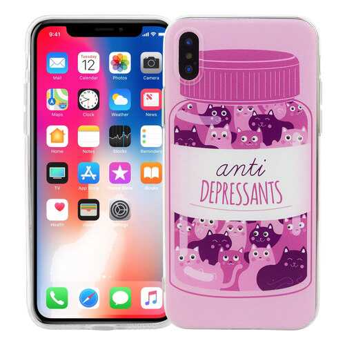 Чехол KAWAI для iPhone X/XSCats antidepressants в МТС
