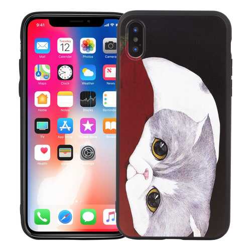 Чехол KAWAI для iPhone X/XSГрустный кот в МТС