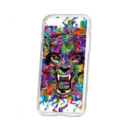 Чехол Kruche Apple iPhone 7 Print Colored beast в МТС