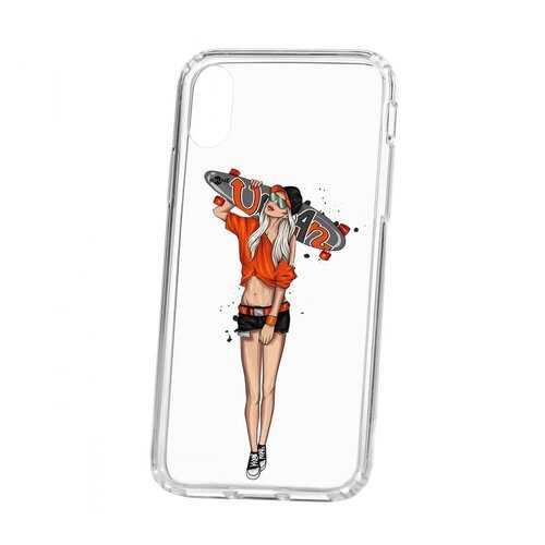 Чехол Kruche Apple iPhone X Print Лонгборд в МТС