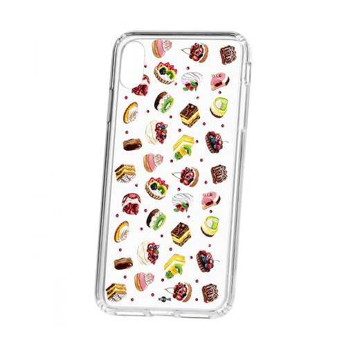 Чехол Kruche Apple iPhone XS Max Print Cake в МТС