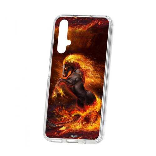 Чехол Kruche Huawei Honor 20 Print Конь огонь в МТС