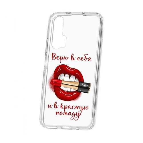 Чехол Kruche Huawei Honor 20 Pro Print Red lipstick в МТС