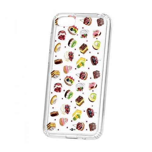 Чехол Kruche Huawei Honor 7A Print Cake в МТС