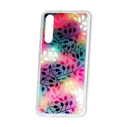 Чехол Kruche Huawei P20 Pro (Plus) Print Цветные листья в МТС