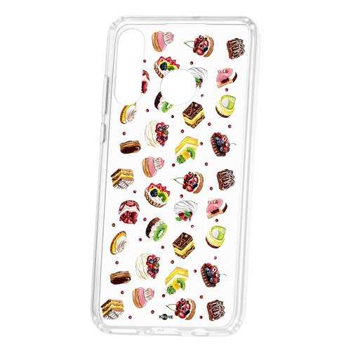 Чехол Kruche Huawei P30 Lite Print Cake в МТС