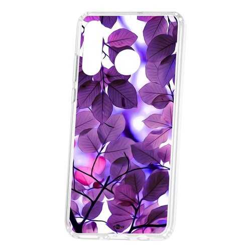 Чехол Kruche Huawei P30 Lite Print Purple leaves в МТС