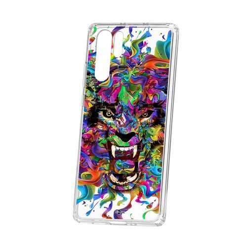 Чехол Kruche Huawei P30 Pro Print Colored beast в МТС