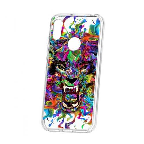 Чехол Kruche Huawei Y6 2019 Print Colored beast в МТС