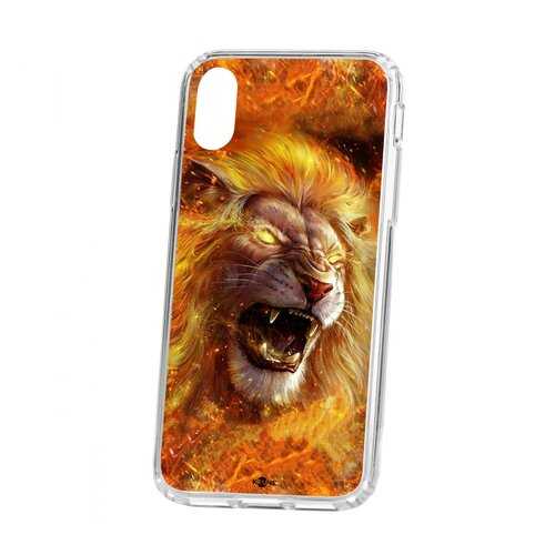 Чехол Kruche iP X Print Лев в МТС