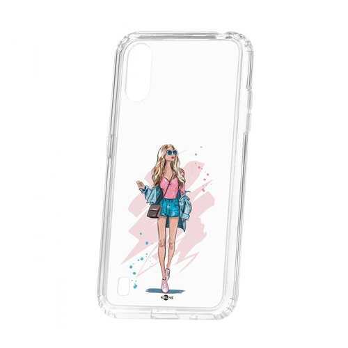 Чехол Kruche Samsung Galaxy A01/A015 Print Fashion Girl в МТС
