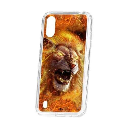 Чехол Kruche Samsung Galaxy A01/A015 Print Лев в МТС