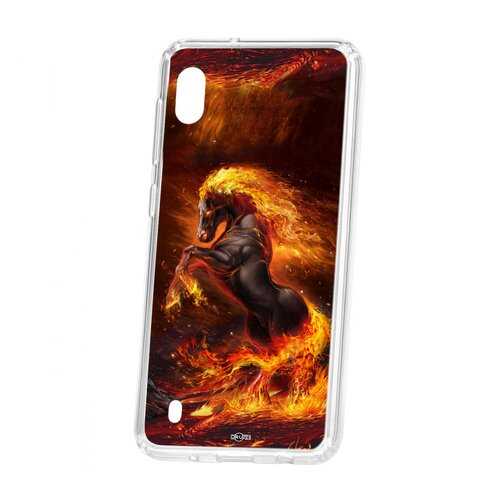 Чехол Kruche Samsung Galaxy A10 2019 Print Конь огонь в МТС