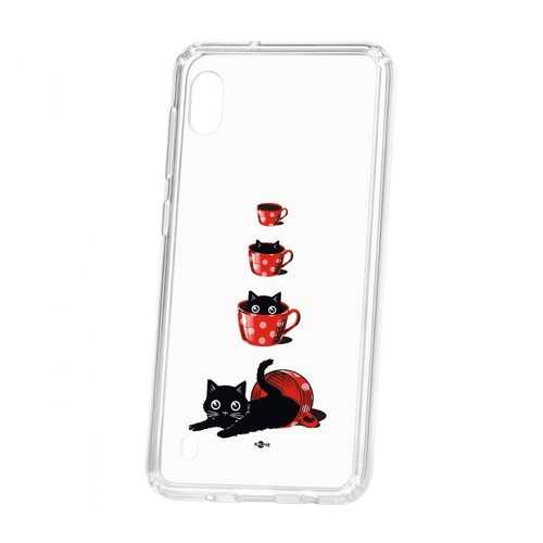 Чехол Kruche Samsung Galaxy A10 2019 Print Котенок в чашке в МТС