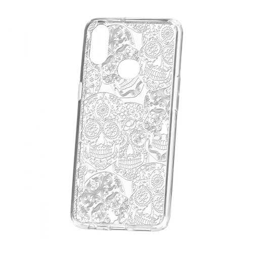 Чехол Kruche Samsung Galaxy A10S Print Skull White в МТС