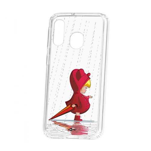 Чехол Kruche Samsung Galaxy A40 2019 Print Девочка с зонтом в МТС
