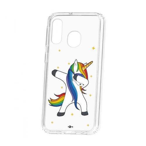 Чехол Kruche Samsung Galaxy A40 2019 Print Единорожка в МТС