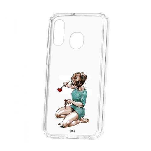 Чехол Kruche Samsung Galaxy A40 2019 Print Рисуя любовь в МТС