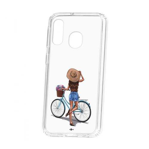 Чехол Kruche Samsung Galaxy A40 2019 Print Велосипедная прогулка в МТС