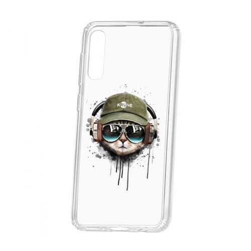 Чехол Kruche Samsung Galaxy A50 2019 Print Кот в наушниках в МТС