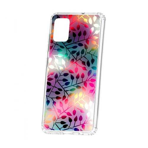 Чехол Kruche Samsung Galaxy A51 Print Цветные листья в МТС