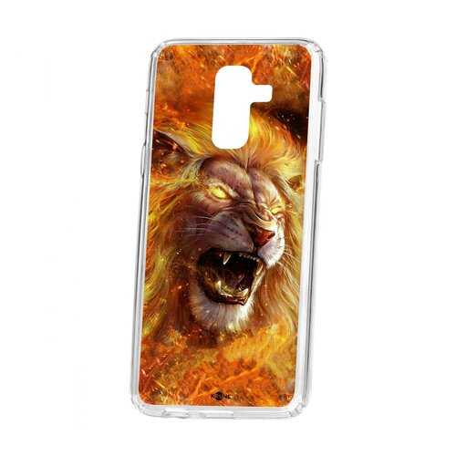 Чехол Kruche Samsung Galaxy A6 Plus (2018) A605f Print Лев в МТС