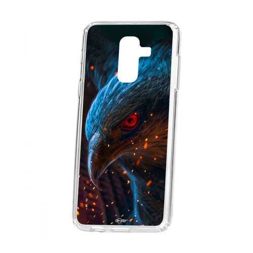 Чехол Kruche Samsung Galaxy A6 Plus (2018) A605f Print Орел в МТС