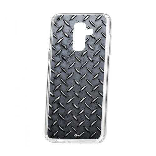 Чехол Kruche Samsung Galaxy A6 Plus (2018) A605f Print Сталь в МТС