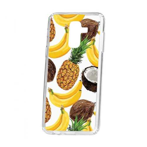 Чехол Kruche Samsung Galaxy A6 Plus (2018) A605f Print Тропический микс в МТС
