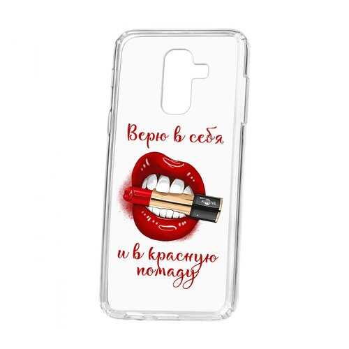 Чехол Kruche Samsung Galaxy A6 Plus Print Red lipstick в МТС