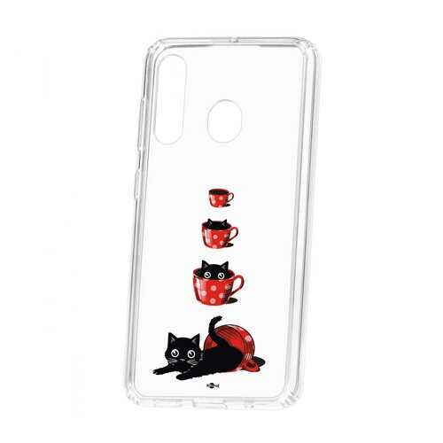 Чехол Kruche Samsung Galaxy A60 2019 Print Котенок в чашке в МТС
