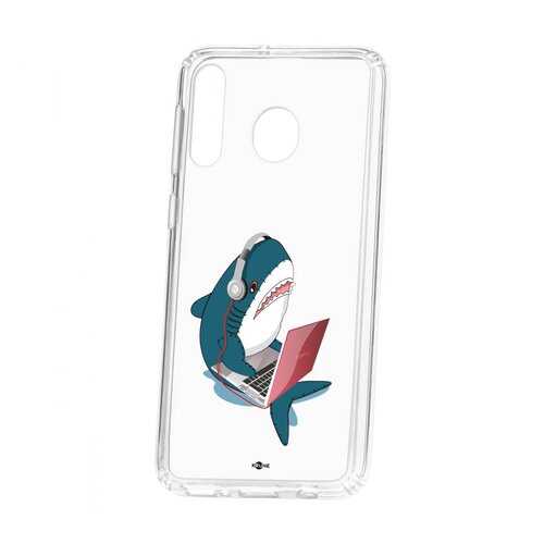Чехол Kruche Samsung Galaxy M30 Print Акула в МТС