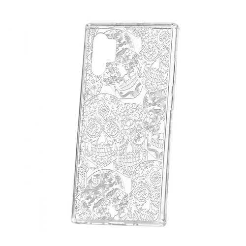 Чехол Kruche Samsung Galaxy Note 10+ Print Skull White в МТС