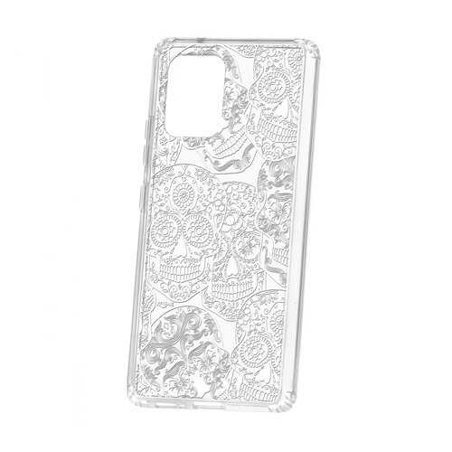 Чехол Kruche Samsung Galaxy S10 Lite Print Skull White в МТС
