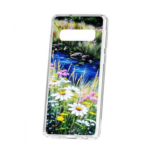 Чехол Kruche Samsung Galaxy S10 Print Ромашки у ручья в МТС