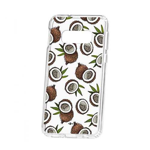 Чехол Kruche Samsung Galaxy S10e Print Кокосы в МТС